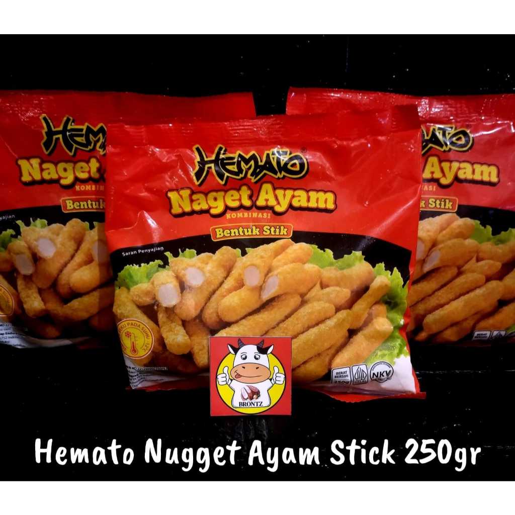 

FROZEN FOOD HEMATO NUGGET AYAM STICK KEMASAN 250GRAM/500GRAM - DISASS JOGJA