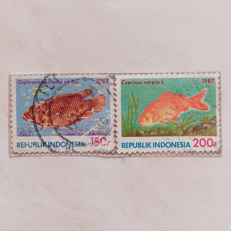 

(AB) Perangko Indonesia 1987 Ikan Set 2 pcs Used