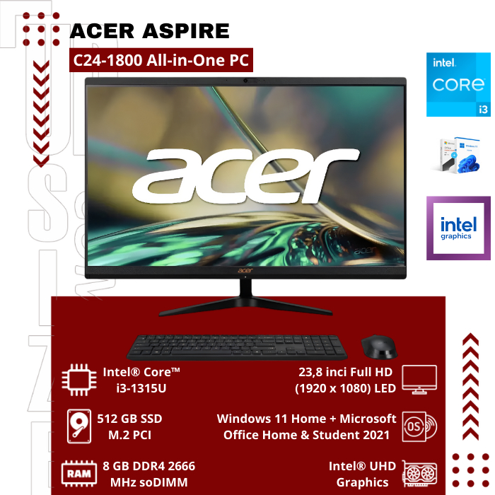 Acer Aspire C24-1800 All-in-One PC