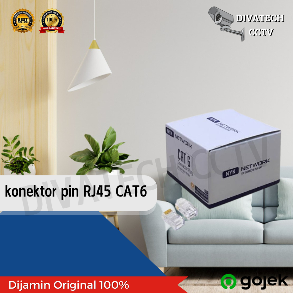 Konektor Pin Rj45 Cat6 / Konektor Pin Ftp Cat6 / Pin Rj45 ISI 50 pcs