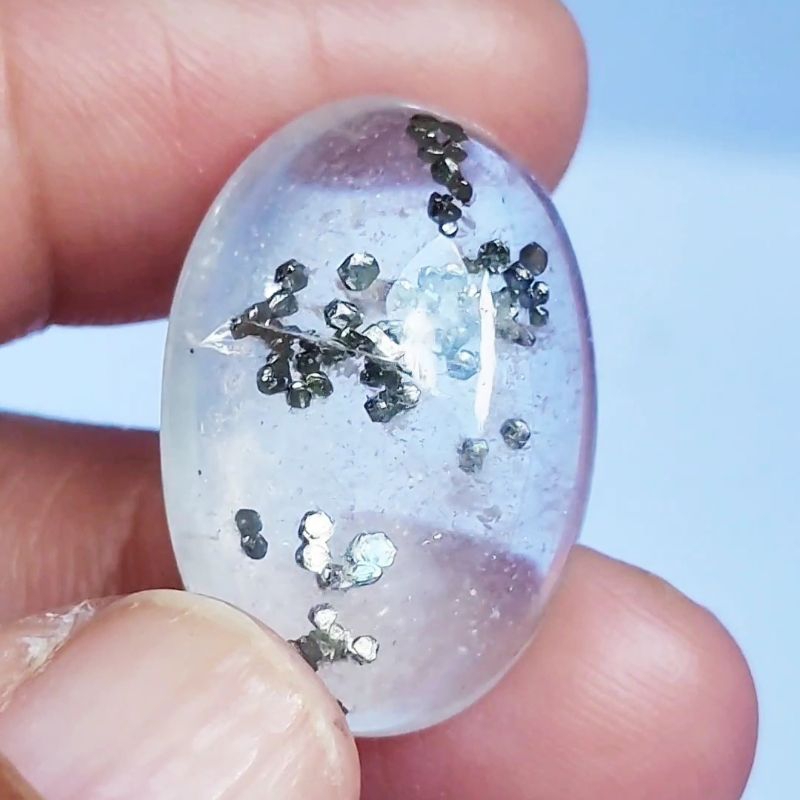 Natural Batu Akik Kecubung Air Platina Antik dan Unik - Kecubung Platinum Asli