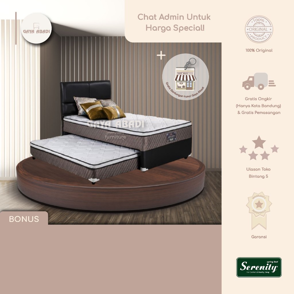 Springbed Serenity 2 in 1 Superior Superstar / Kasur Serenity 2in1  - Serenity by Elite Springbed
