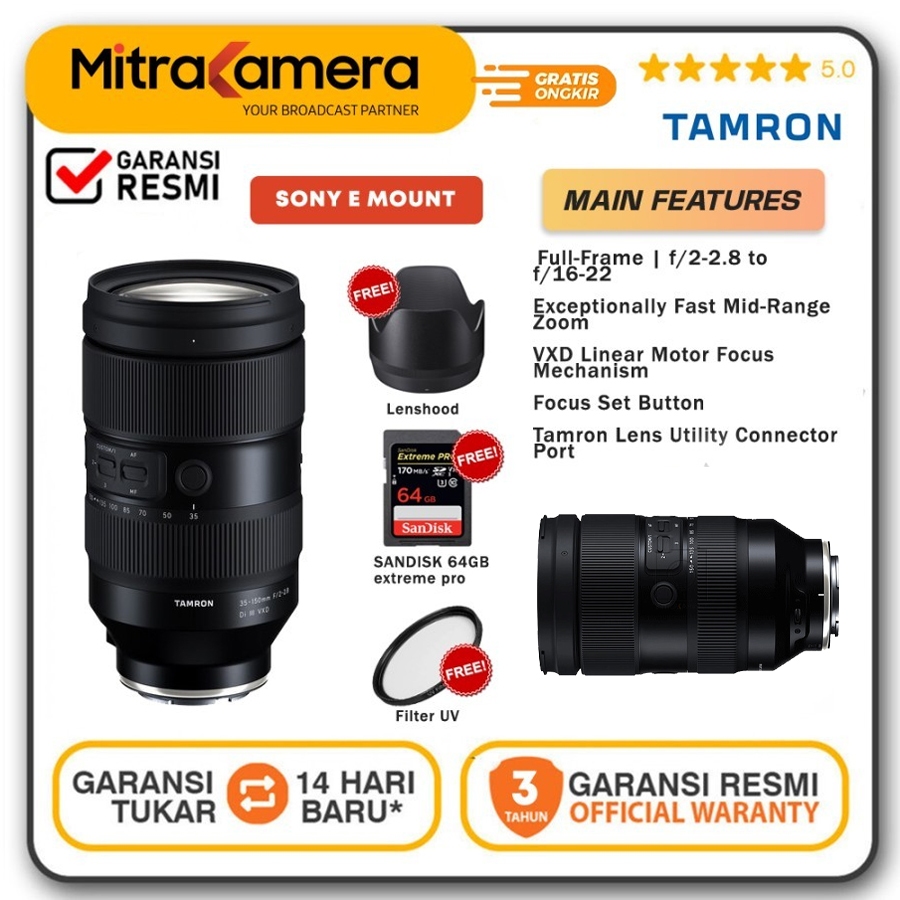 Tamron 35-150mm f/2-2.8 Di III VXD Lens for Sony E