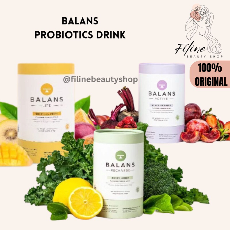 Balans Recharge/Balans Active/Balans Lite Fiber & Probiotics Drink/ 14 Sachet