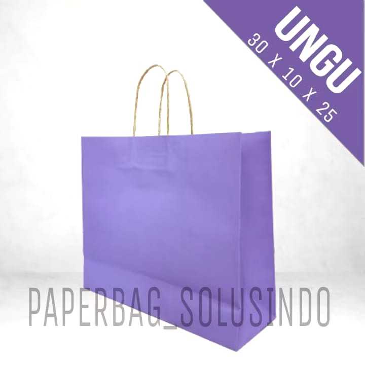 

Paperbag / Kantong Kertas Warna Ungu Purple 30x10x25 cm