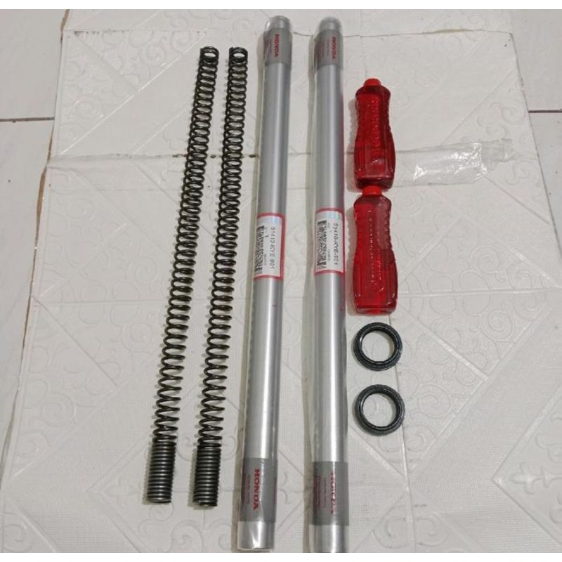 As shock Depan+Per shock+seal shock+oli KYE Honda mega pro new verza mega pro primus
