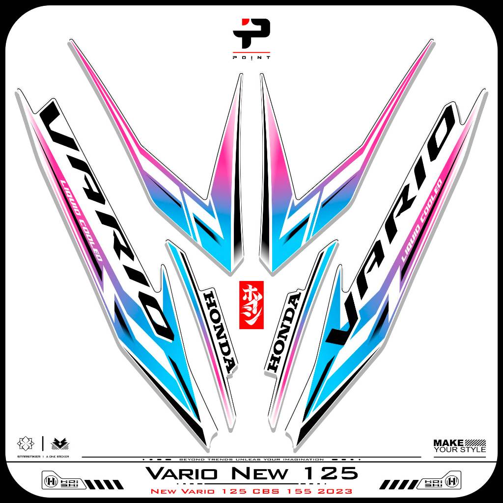 Striping Vario New 125 2023 Stiker Vario New 125 Cbs Iss Vario 125 List Variasi Vario125 Motif 6
