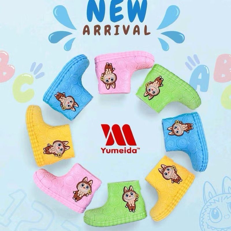 Sepatu Boot anak Yumeida boot - sepatu anak lucu - sepatu boot labubu terbaru - sepatu anak labubu l