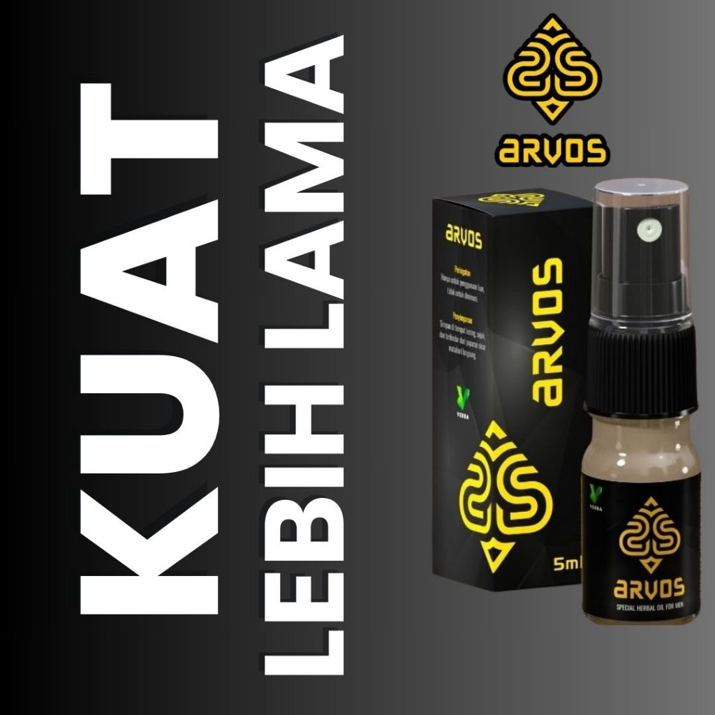 Arvos Spray Minyak Pijat Oba Kuat Pria Tahan Lama Original