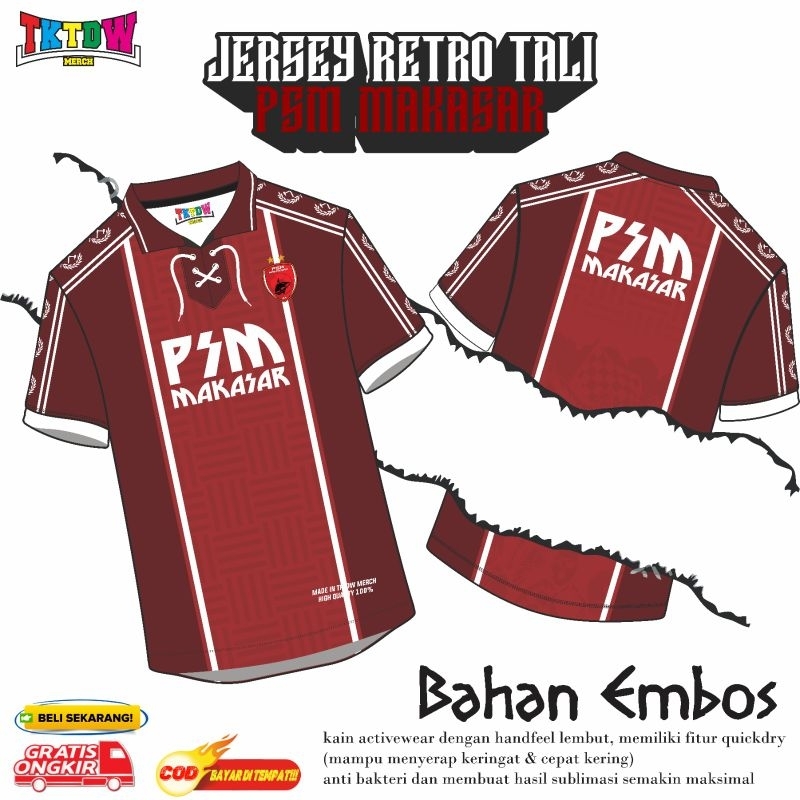 JERSEY SUPORTER ( PSM MAKASSAR) RETRO TALI
