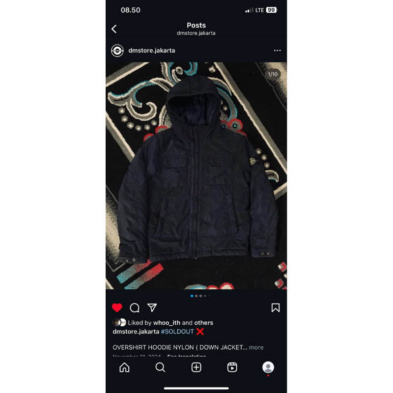 down jacket stone island