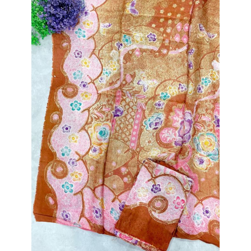 kain batik viscose print khas Cirebon batik Fariza terbaru