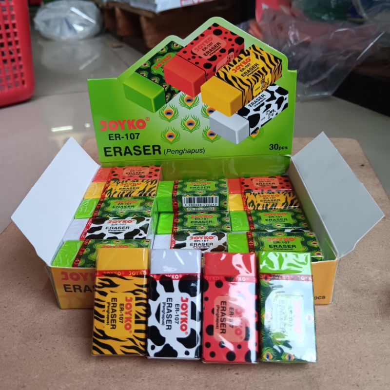

30 pcs Penghapus Karet Motif Hewan JOYKo ER-107/ 1 pak