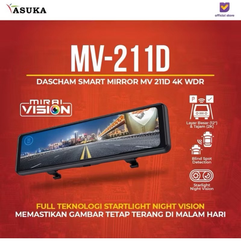 Miral Vision Dashcam smart Mirror Mv