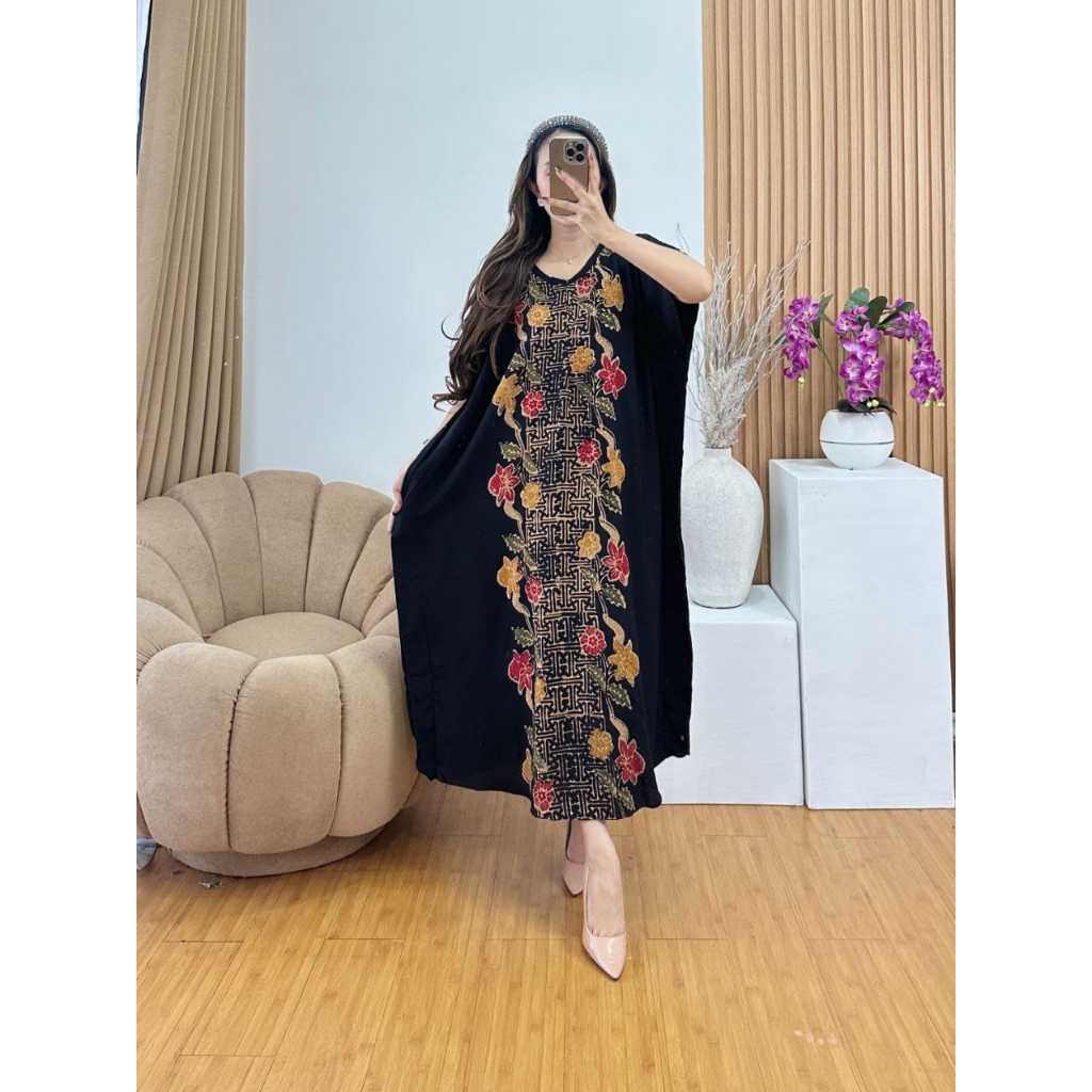 Daster Lowo Blusui Motif Batik Asli Pekalongan Bukaan Depan Resleting