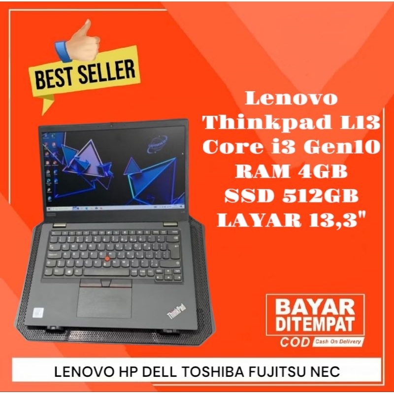 Lenovo Thinkpad L13 Core i3 Gen10 Ram 4GB Ssd 1TB