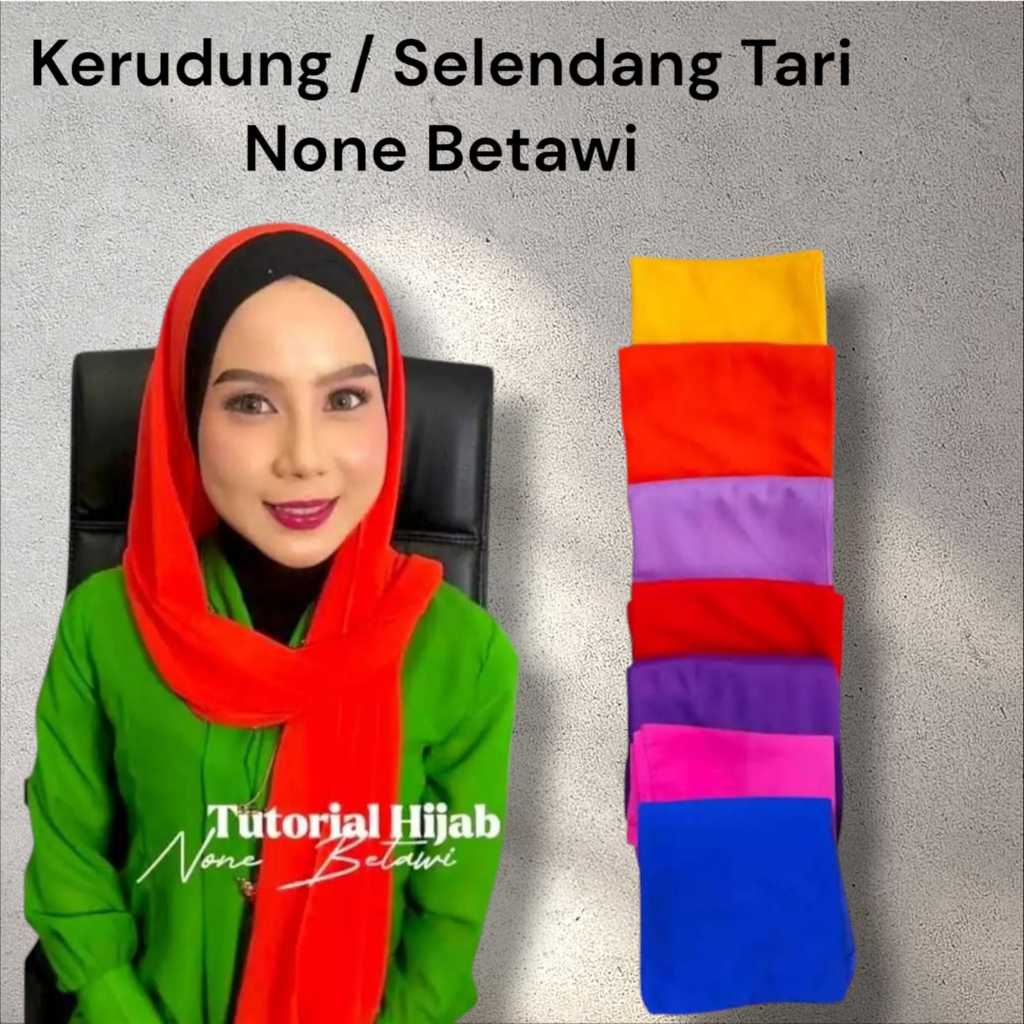 KERUDUNG ENCIM BETAWI POLOS SYAL SELENDANG TARI / SELENDANG TARI