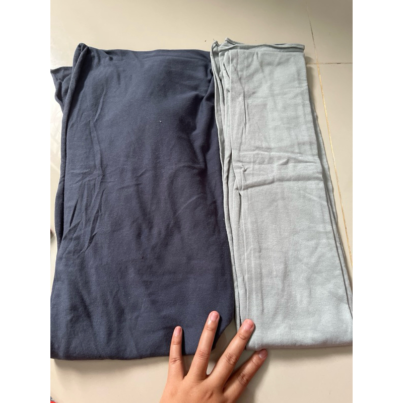 2pcs 15rb aja hijab jilbab pashmina kaos abu biru rokok dan abu rok sma