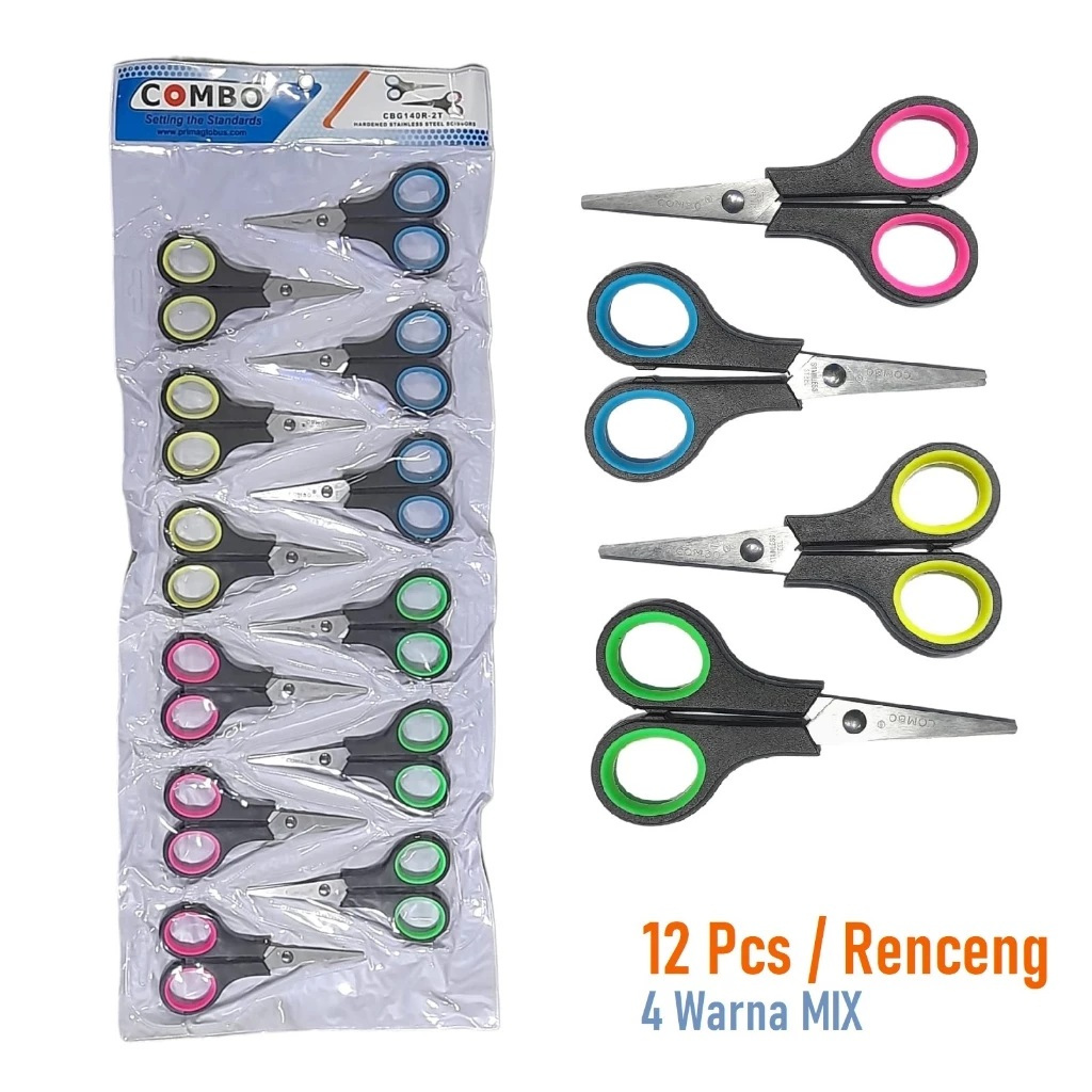

1 RTG / 12 Pcs Gunting Renceng Combo CBG-140R/2T Basic