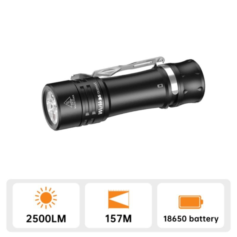 Wurkkos TS10 Max Nichia 519A 5000K HI-CRI Anduril UI 2.0 Max 2500 Lumen