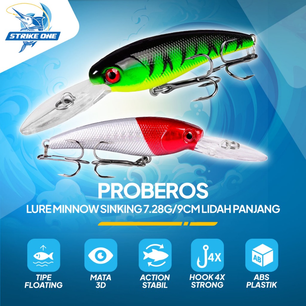 Lure Minnow Umpan Pancing Casting Lidah Panjang - DXM006