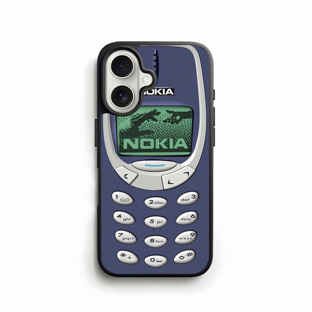 Case Iphone 16 16e 15 14 13 12 11 X Xs Xr SE 8 7 6 5 Pro Max Mini Plus Casing Nokia Blue