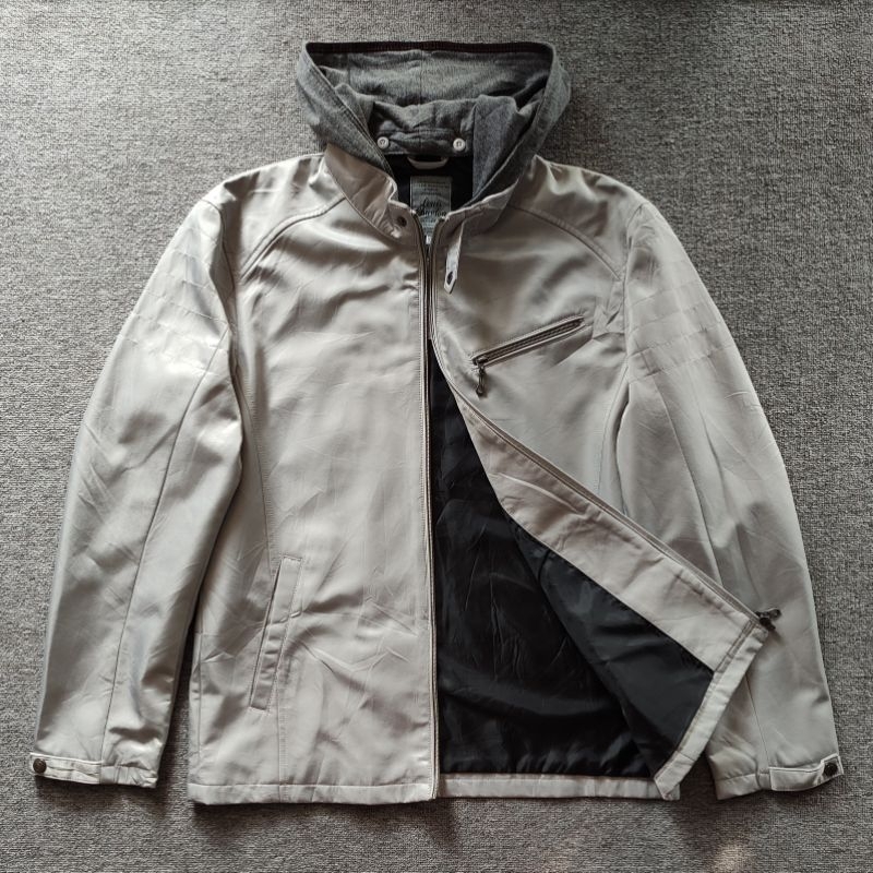 Jaket Casual Hoodie LOUIS CHAVLON Jaket Motor on SILVER