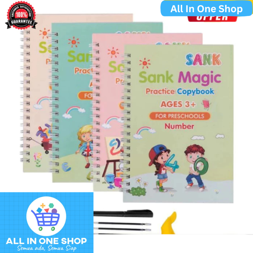

Buku Belajar Tulis Anak Kecil Sank Magic Ajaib 1 Set Isi 4 Book + Pulpen Gambar AIOS +
