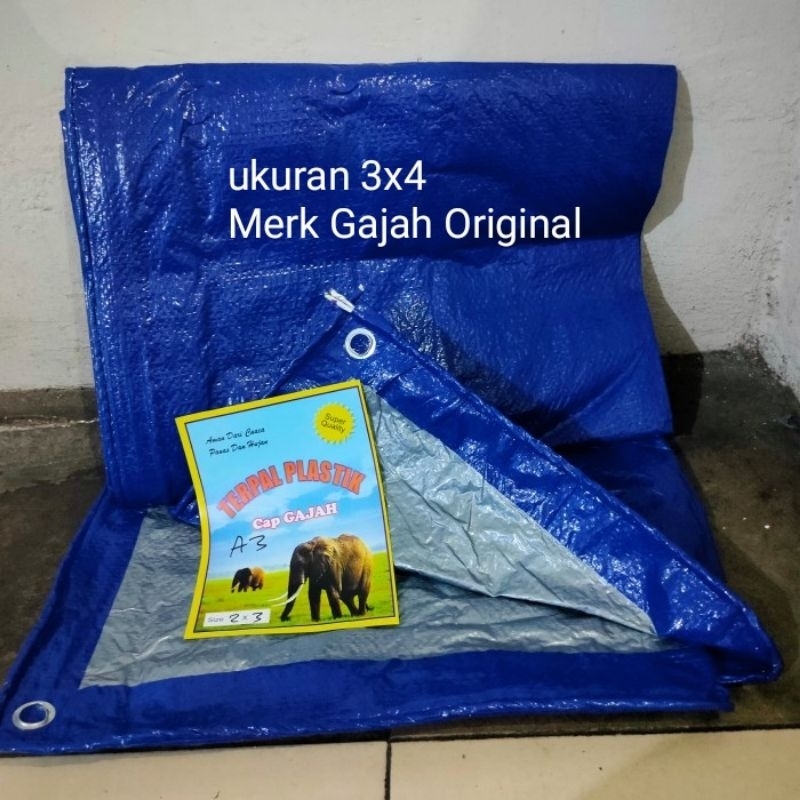 Terpal Merk Gajah Asli Ukuran 3x4, Terpal Gajah 3x4