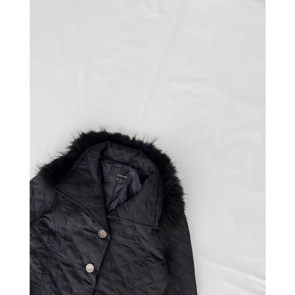 black fur coat