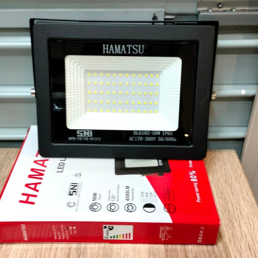 HAMATSU LAMPU SOROT LED 50W 100W / LAMPU TEMBAK LED 50WATT 100 WATT LED FLOODLIGHT
