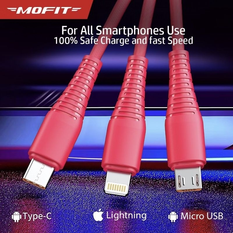 Kabel Data MOFIT M100 Fast Charging Cable USB - MICRO / TYPE C / LIGHTNING