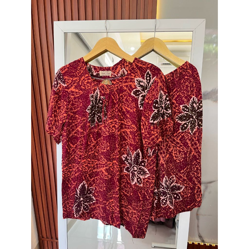 SETELAN BATIK WANITA DAILY WEAR I SETELAN BATIK WANITA BAHAN ADEM I ONE SET BATIK CELANA PENDEK