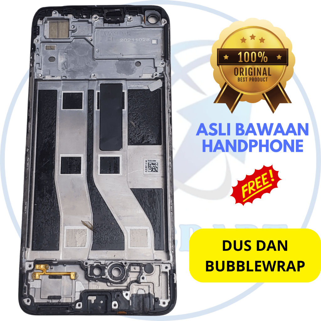 Frame tatakan lcd hp Oppo A74 4G - asli original copotan cabutan bawaan