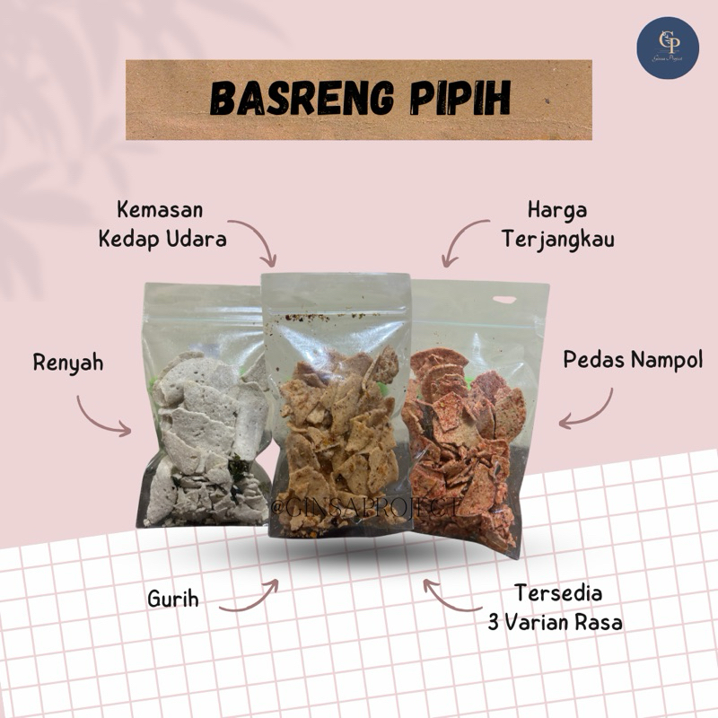 

BASRENG PIPIH 100 GR (PEDAS DAUN JERUK, RENDANG, PEDAS DAUN JERUK)