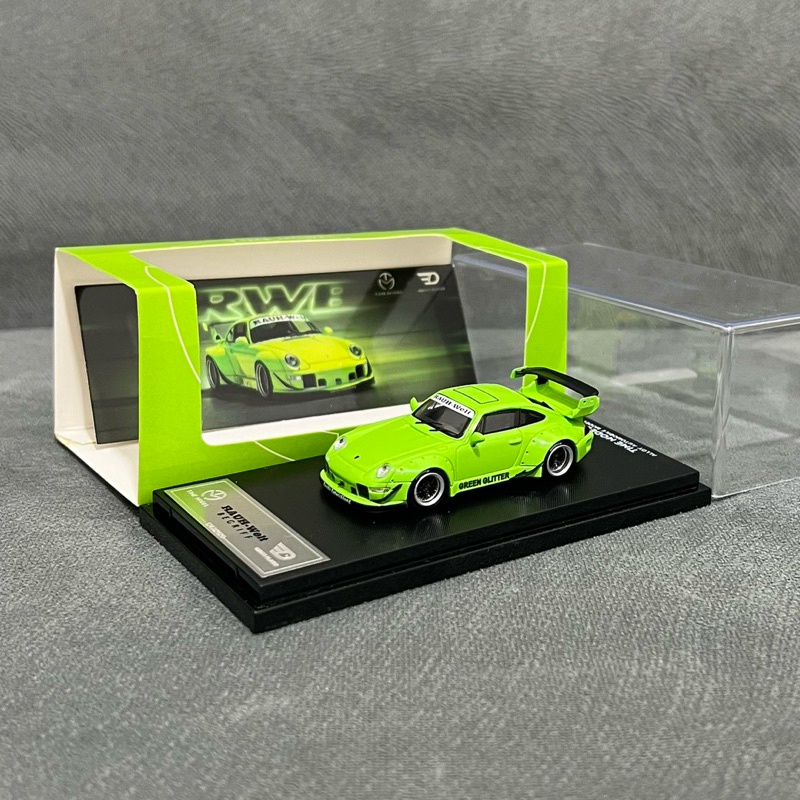 time model x ghost player porsche rwb green glitter