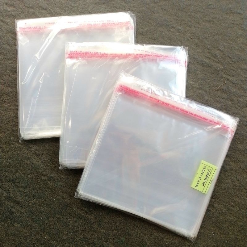Plastik OPP VCD | 15.5x13 | Bening ( Pak ) [ Original ]