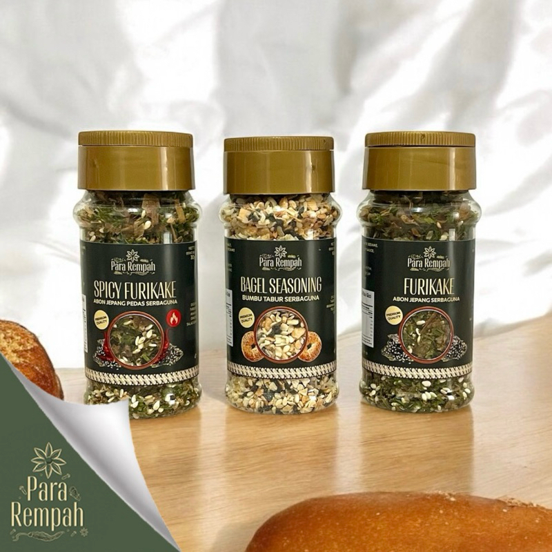 

BUMBU TABUR SERBAGUNA - FURIKAKE & BAGEL EVERYTHING - Para Rempah Bumbu Dapur Premium