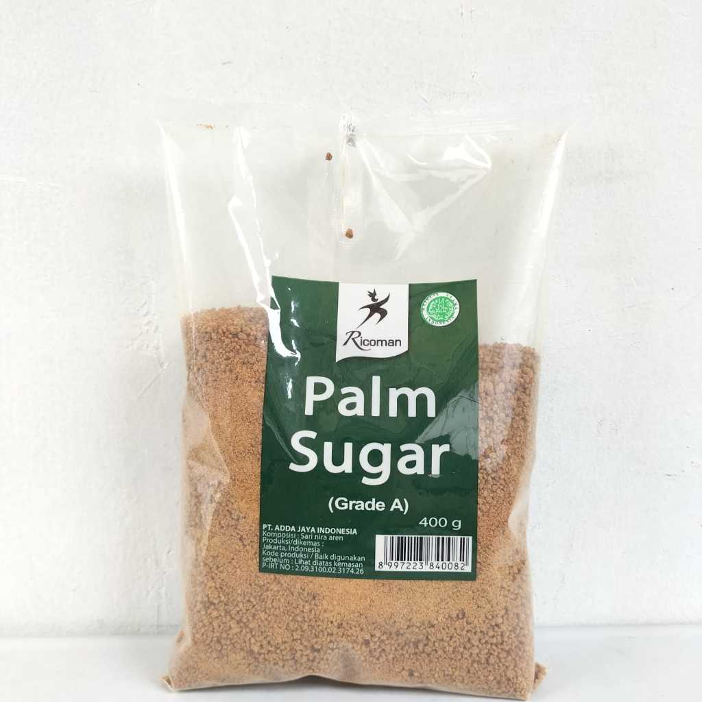 

RICOMAN PALM SUGAR GULA PALEM GULA AREN GRADE A 400 GRAM WANGI BAKING KUE COFFEE Makanan Minuman