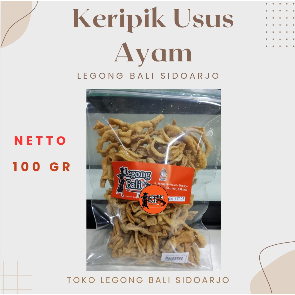 

Keripik Usus Ayam Original Matang Gurih Enak Renyah 100 gr