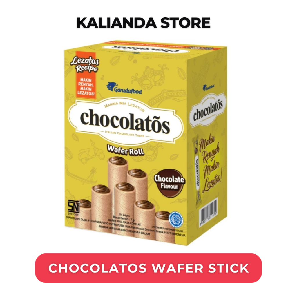 

Chocolatos Wafer Stick Original Isi 24pcs