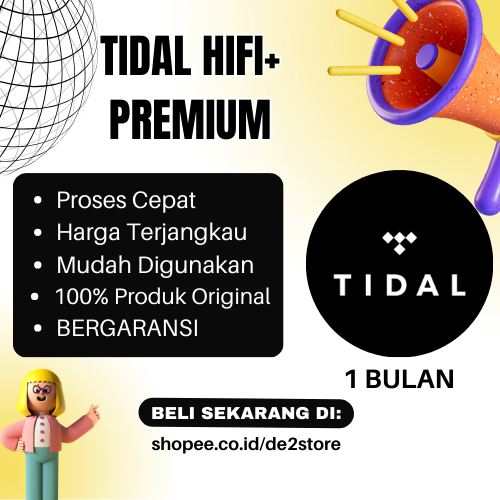 Tidal Premium 1 Bulan Murah Legal Bergaransi Proses Cepat