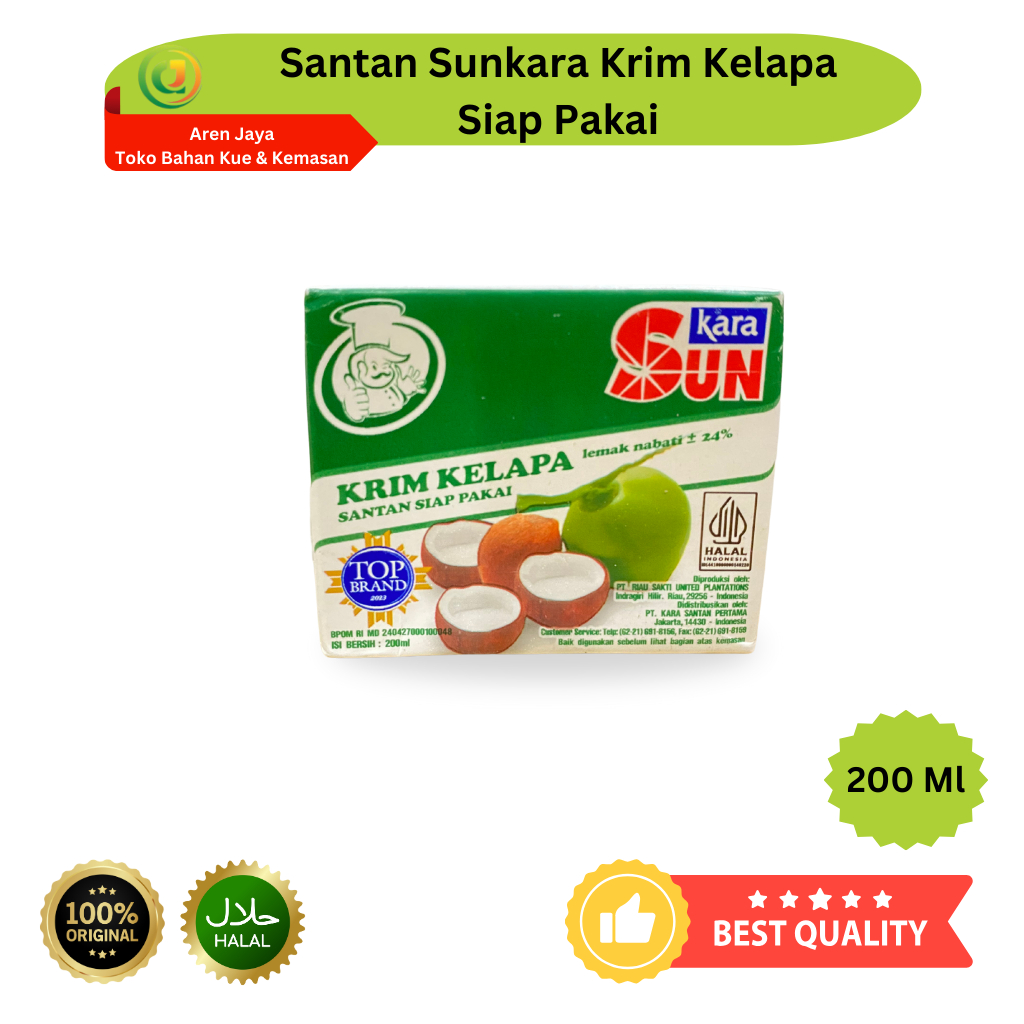 

Sun Kara Santan Kelapa Cair 200 Ml Original