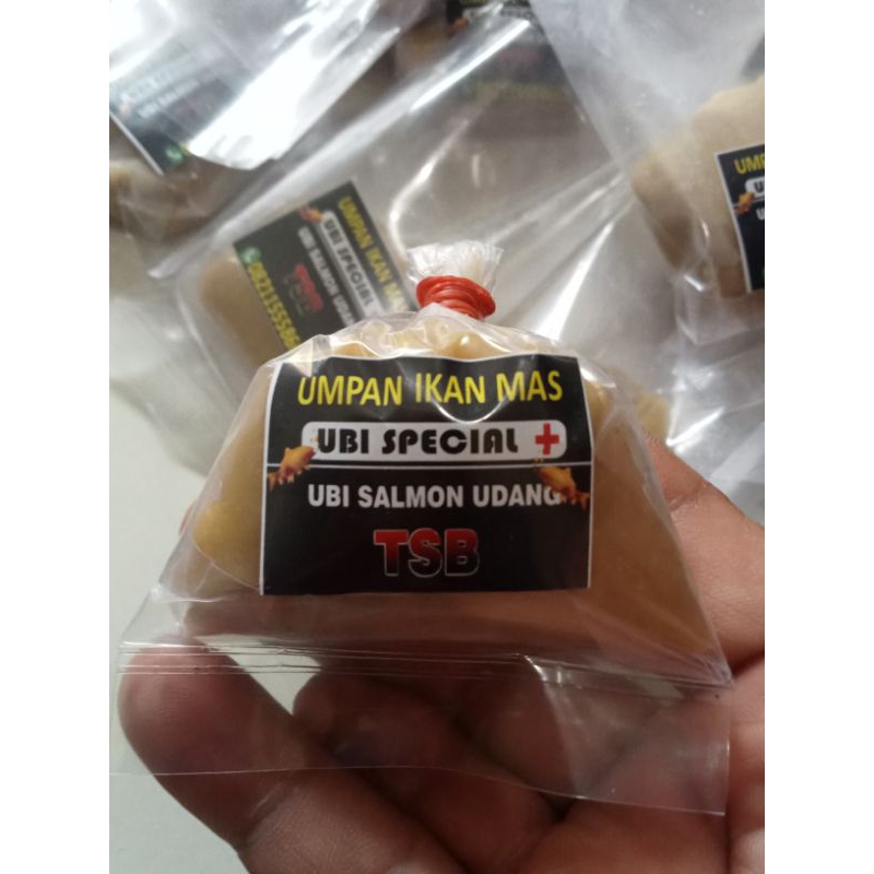 Umpan ikan mas UBI SALMON UDANG + 40 gr/umpan ikan mas kilo gebrus/umpan ikan mas lomba/umpan ikan m