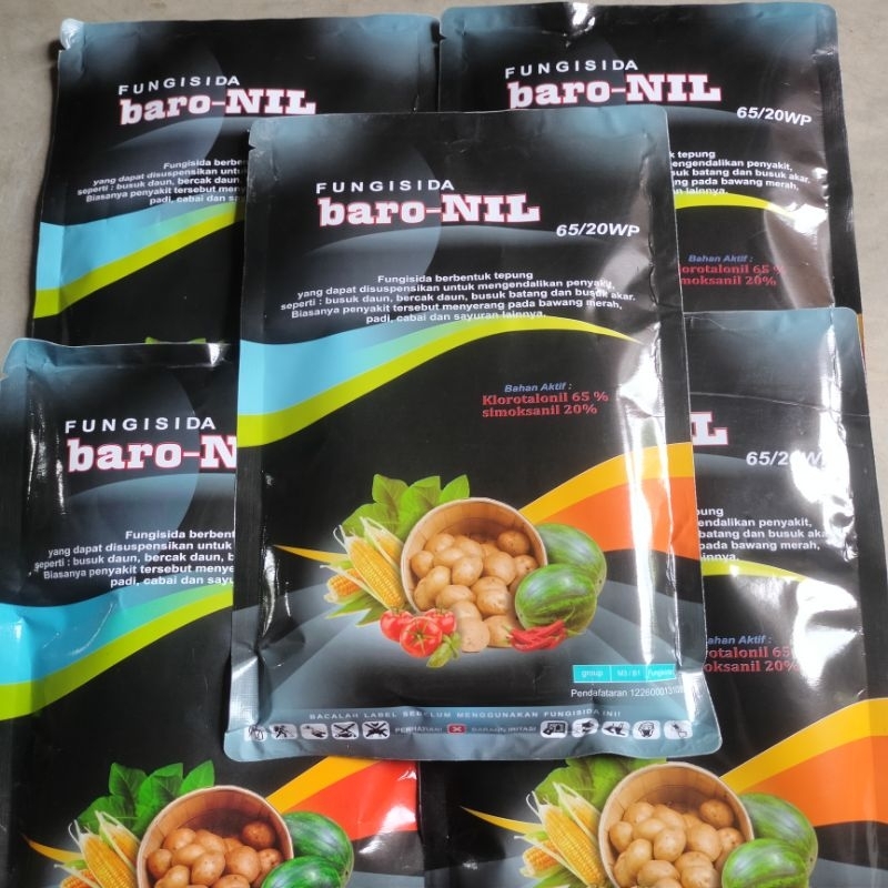 Fungisida Baronil 65/20 WP 500gram klorotalonil plus simoksanil Mengendalikan Jamur tanaman