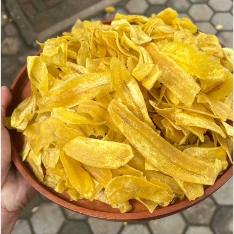 

keripik pisang crispy gurih dan renyah cemilan dan makanan ringan 500 gra