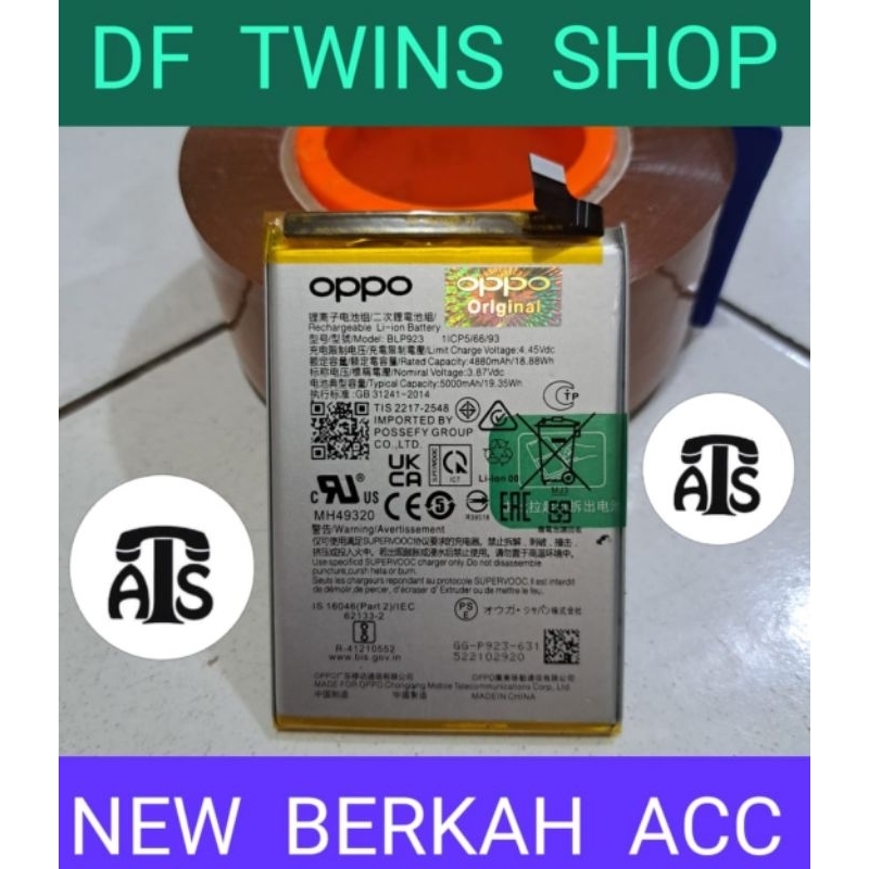 Baterai Oppo BLP 923 Baterai Oppo A57 4G 2022 Baterai Oppo A58 4G Baterai Oppo A77 5G Baterai Oppo A