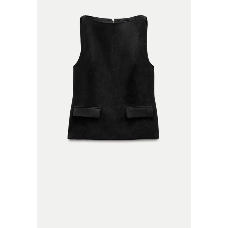 Zara top suede