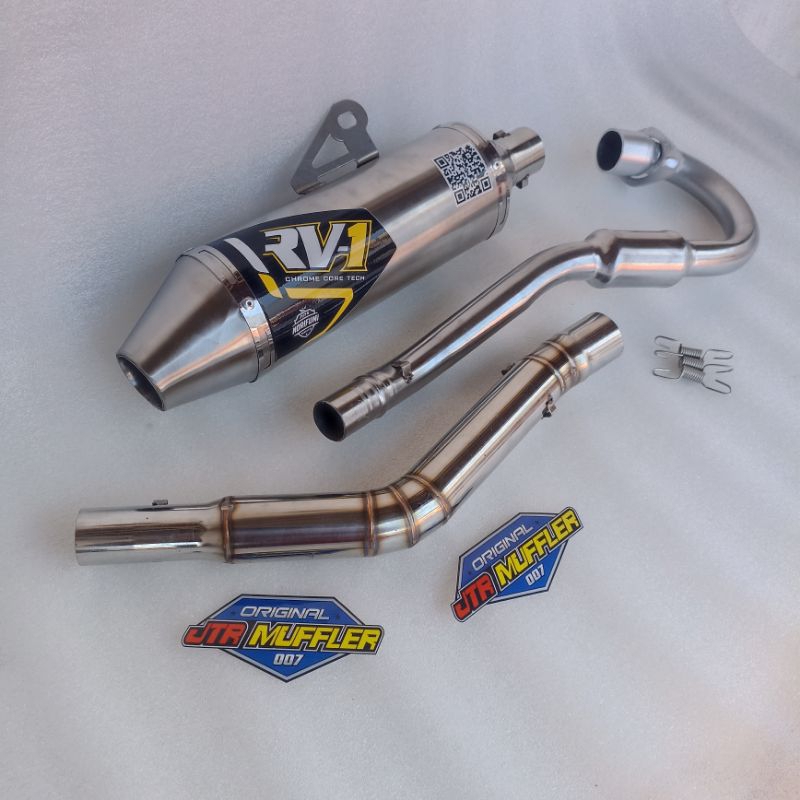 Knalpot racing Klx 150 Crf 150 dtracker Norifumi rv1 full set lengkap