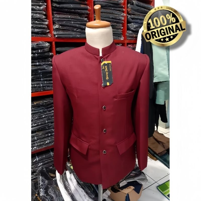 Jasko Maroon Polos Motif Saku Tutup Jasko Bescap Original Jasko Pria Dewasa Atasan Muslim Pria Jasko